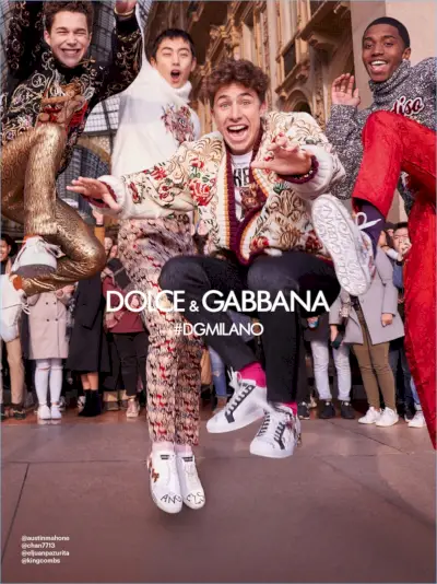 Austin Mahone, Ji Lingchen, Juanpa Zurita och Christian Combs dyker upp i Dolce & Gabbana