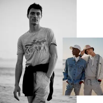 Jacob Bixenman Kunle Ulysses modellerar Perry Ellis America Campaign 2022