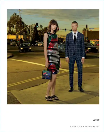 Grace Hartzel og William Los tar til gatene i Los Angeles i BOSS Hugo Boss.