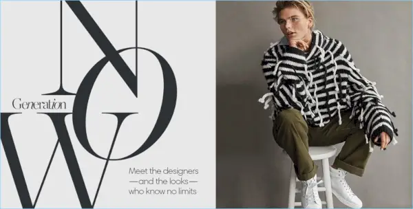 Generation Now: Jordan Barrett luce atrevidos estilos de otoño para Holt Renfrew