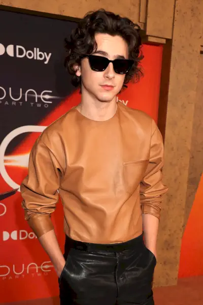 Timothée Chalamet Prada Tenue en cuir 2024