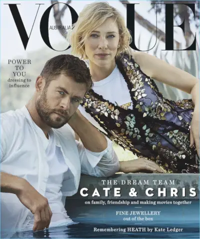 Chris Hemsworth slutter sig til Cate Blanchett for Vogue Australia Cover Story