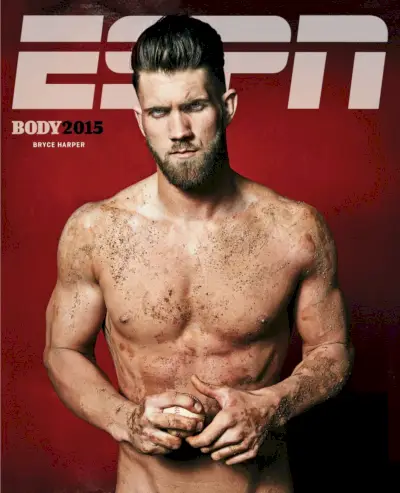 Devenant nu, Bryce Harper fait la couverture du magazine ESPN