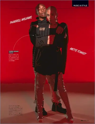 Dennis Leupold fotograferar Pharrell och Mette Towley för GQ Japan.