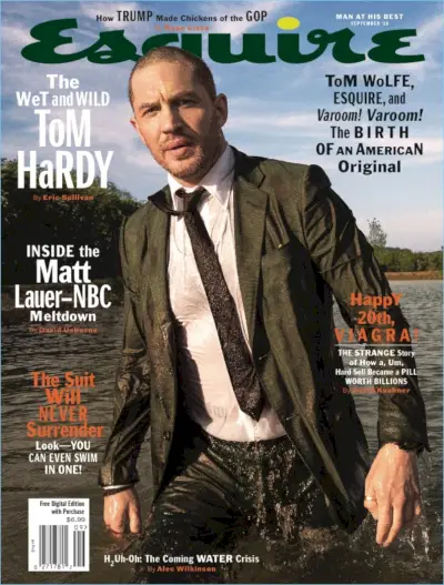 Tom Hardy couvre le numéro de septembre d'Esquire et parle de « Venom »