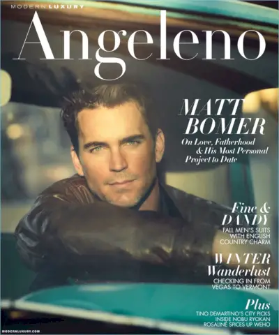 Acteur Matt Bomer covert Modern Luxury Angeleno.