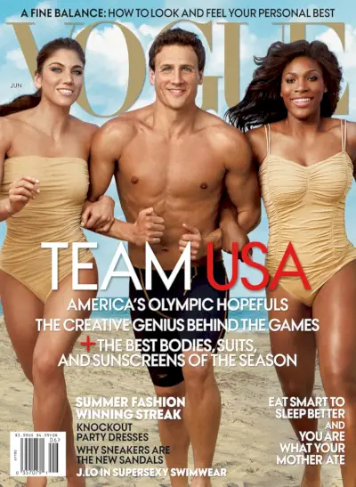Ryanas Lochte yra dėmesio centre, puošiantis „Vogue“.