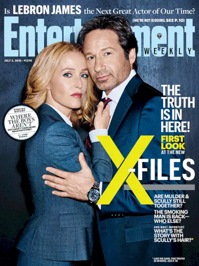 Hvězdy Akta X David Duchovny + Gillian Anderson Cover Entertainment Weekly