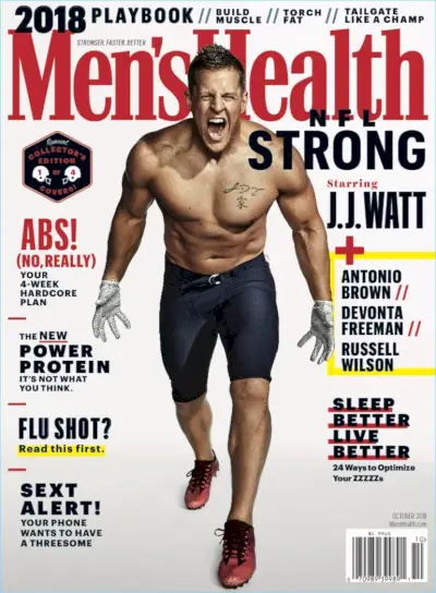 J.J. Watt, Russell Wilson + 기타 남성 건강 표지