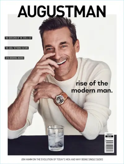 Jon Hamm cobre August Man, relógios Dons Montblanc