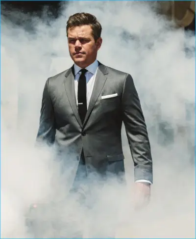 Matt Damon vyfotografovaný Sebastianem Kimem pro vydání amerického GQ ze srpna 2016.