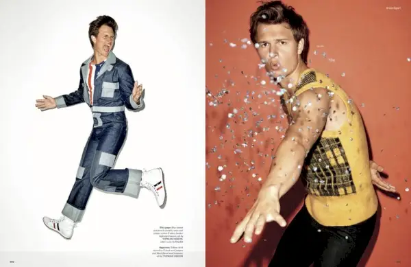 Ansel Elgort setzt mit Topman Design auf Retro.