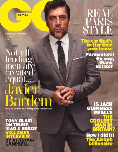 Javier Bardem kryje britské GQ, hovorí Johnny Depp