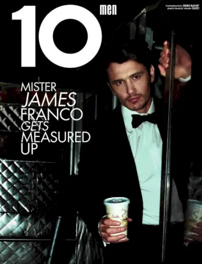 James Franco en couverture de 10 Men printemps/été 2012