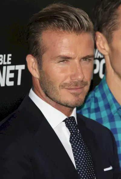 David Beckham Hair Style Picture Short Slicked Back