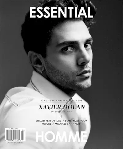 Xavier Dolan fotografavo Shayne'as Laverdiere'as „Essential Homme“ su stiliumi Terry Lu.