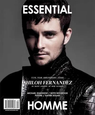 Shiloh Fernandez fotografavo Jackas Waterlotas „Essential Homme“ su stiliumi Amy Mach.