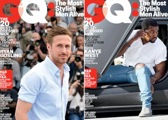 Ryan Gosling in Kanye West med najbolj elegantnimi moškimi na svetu GQ