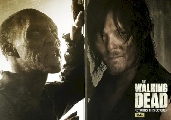 Artwork del poster della sesta stagione di The Walking Dead con Norman Reedus nei panni di Daryl Dixon.