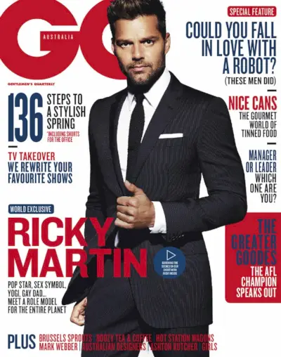 Ricky Martin pokriva zadnjo številko GQ Australia