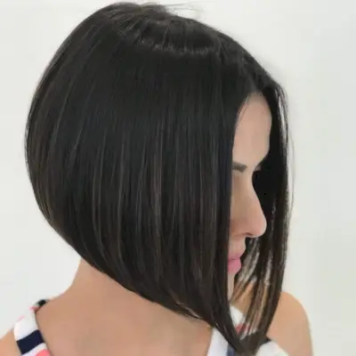 Angled Chin-Length Haircut