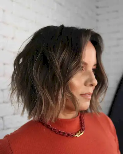 Chin-Length Choppy Bob