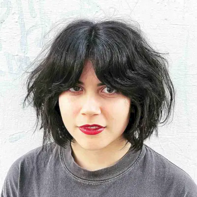 Jaw-Length Edgy Choppy Bob