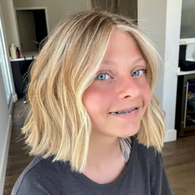 Choppy bob hairstyle for girls