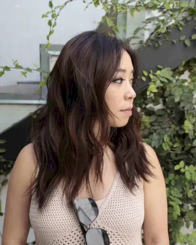 Medium-Length Choppy Hair with Layers for Women