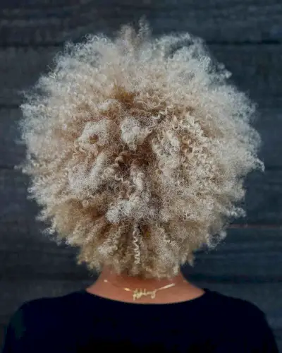 Bright Blonde Textured Curls