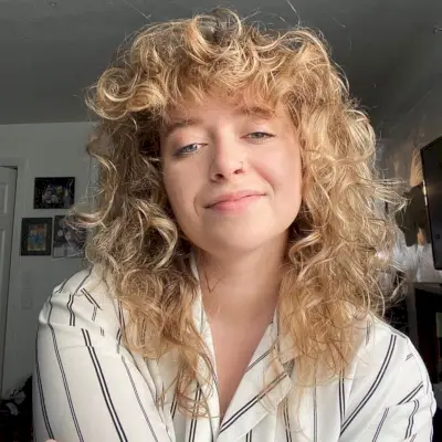 Light Blonde Curly Shag