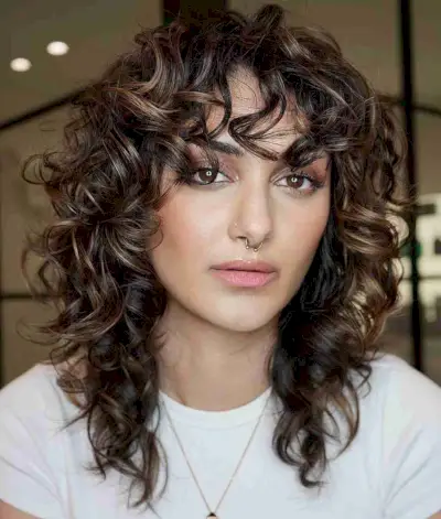 Curly Shaggy Balayage