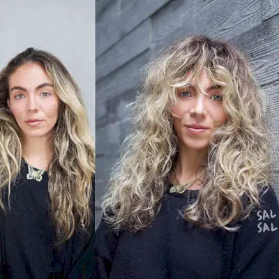 Thick Medium-Length Shaggy Curls