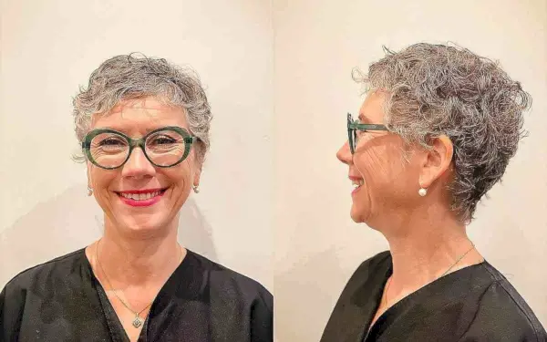 Cute Curly Pixie for Women Over 70