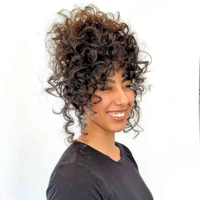 Curly Top Knot