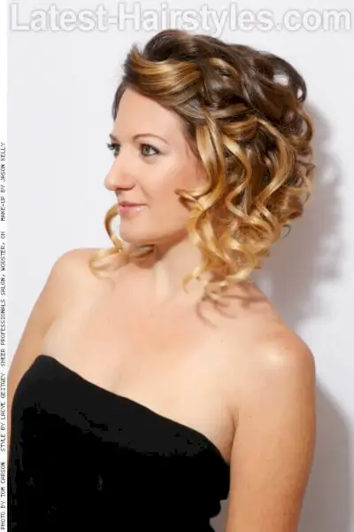 Sweet Simple Curly Updo