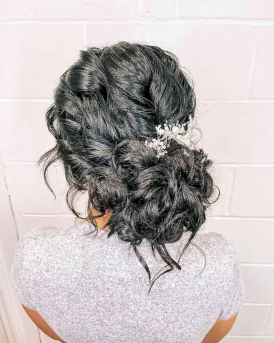 Romantic Curly Low Updo