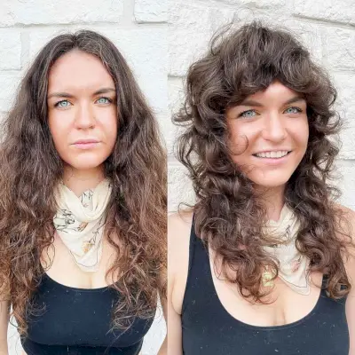 Curly Wolf Shag with Face-Framing Layers