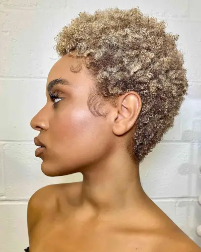 Bold Blonde Short Thick Curls
