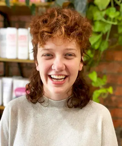 Curly Mullet with Bangs