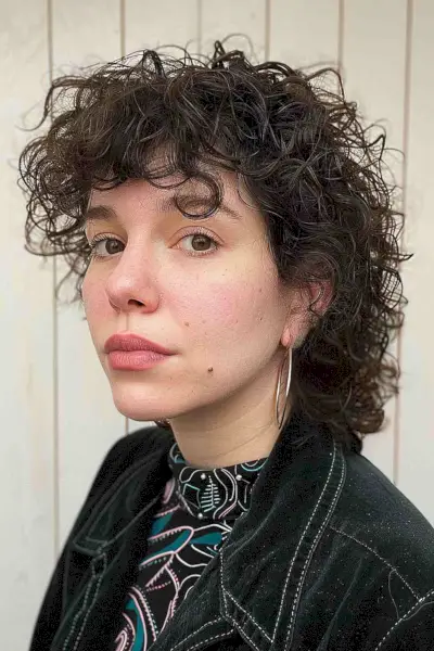 Modern Mullet for Curly Girls