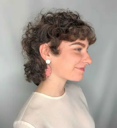 Short Curly Mullet
