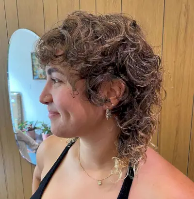 Curly Mullet Hairstyle