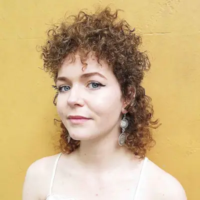 Curly Hair Mullet for Thick Hair