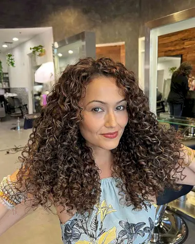 Medium-Length Thick and Healthy Natural Curls for girls with curly hair