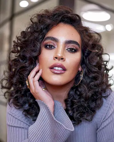 Medium Beautiful Soft Touchable Curls for ladies with long faces and thick hair