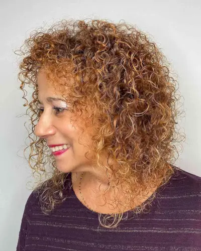 Shaggy Curly Lob for Medium-Length Hair