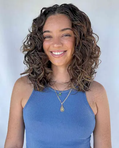 cascading curly wavy hair