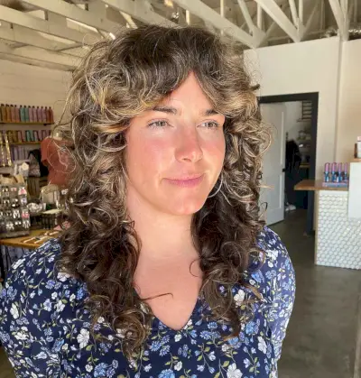 Retro Shag with Curtain Bangs