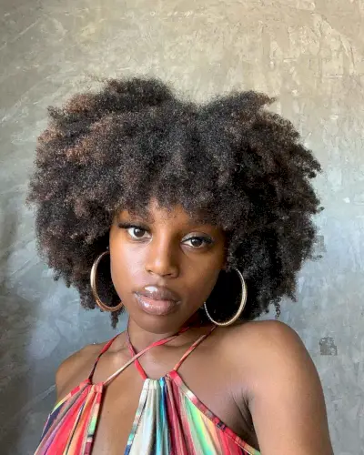 Afro-textured hair with bangs